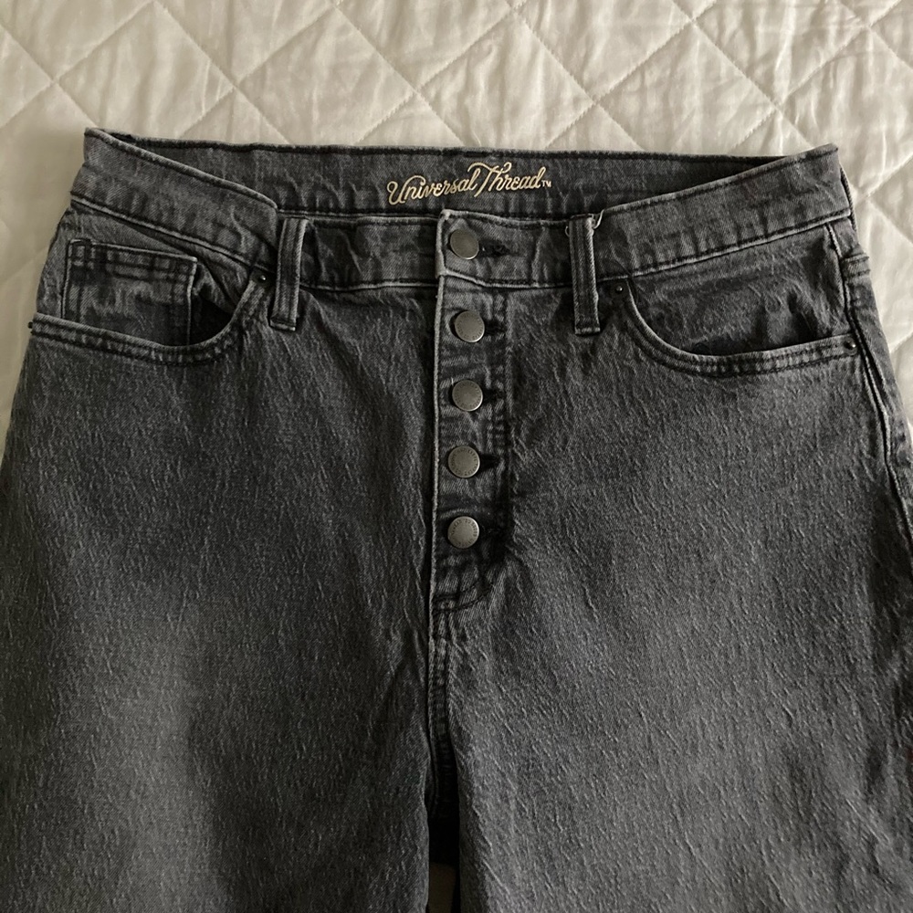 Universal Thread Button Fly Black Jeans - image 3